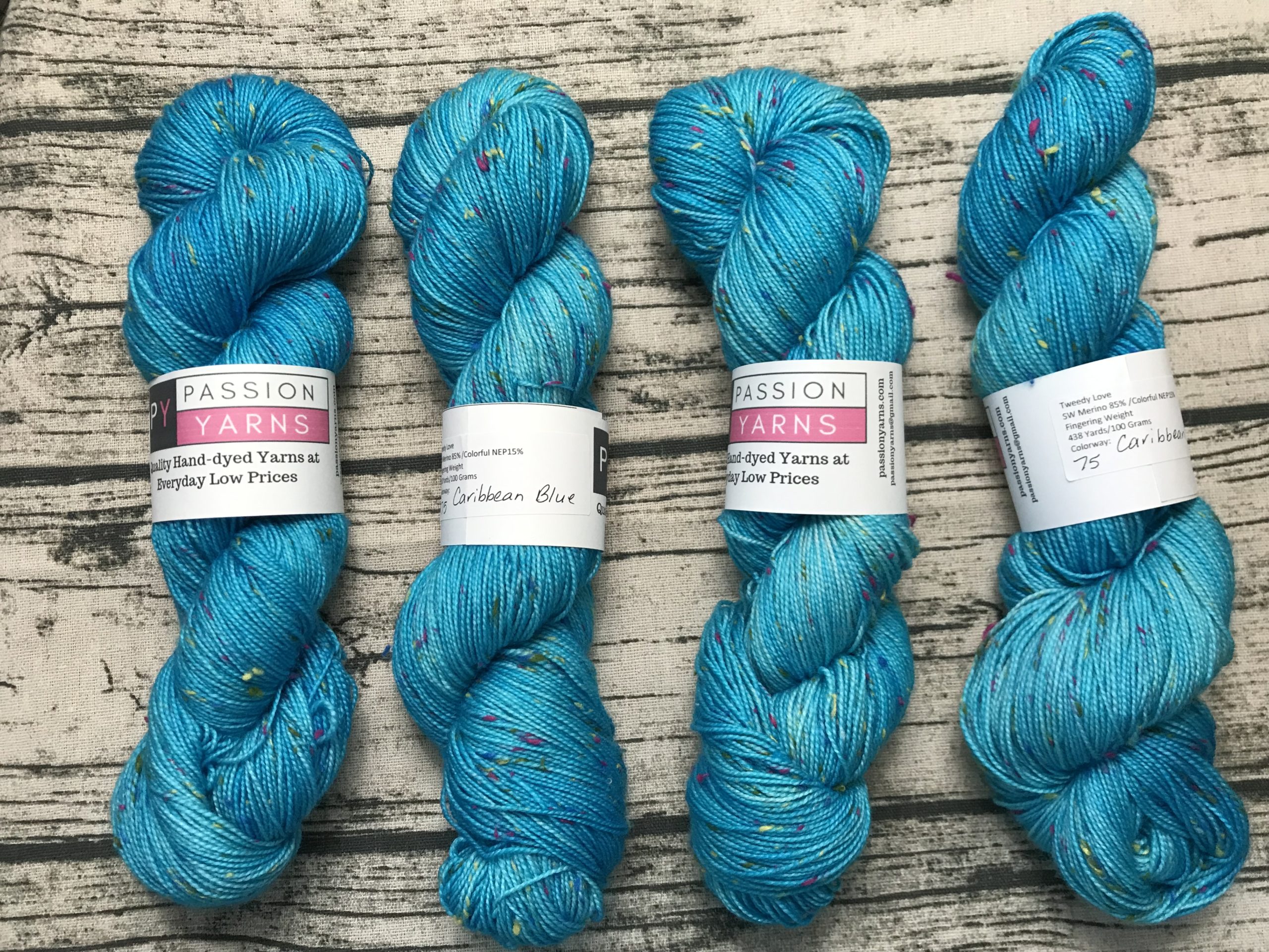 Caribbean Blue- Tweed Sock – Passion Yarns